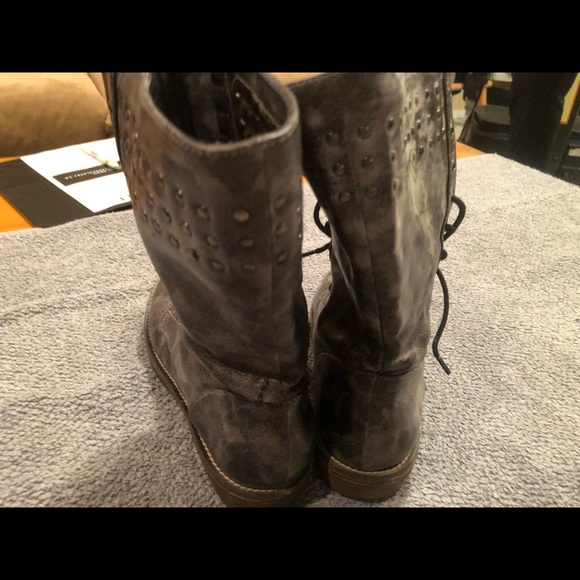 Grey tie dye vegan boots - Picture 4 of 6